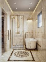 140平米轻奢卫生间淋浴房隔断装修设计图