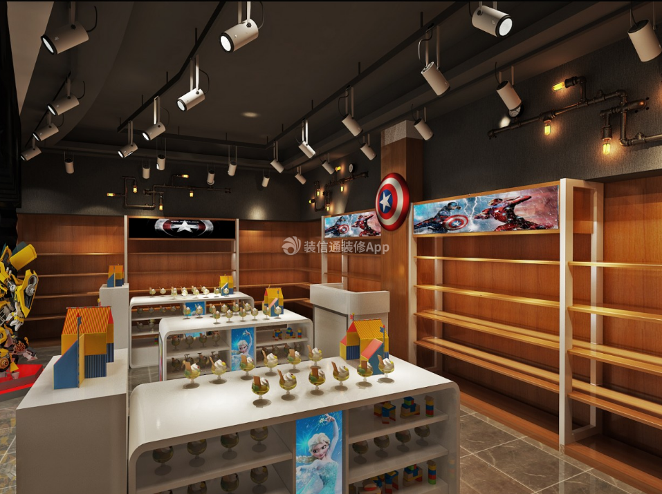 杭州250平米玩具店室内装修设计效果图