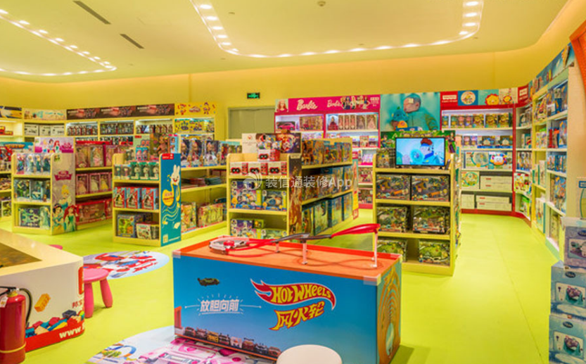 杭州玩具店室内展示架设计装修效果图