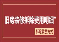 舊房裝修拆除費用明細(xì),舊房裝修拆除收費方式