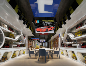杭州250平米模型车玩具店室内装修效果图