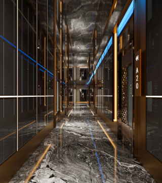 杭州夜总会室内走廊装修设计效果图