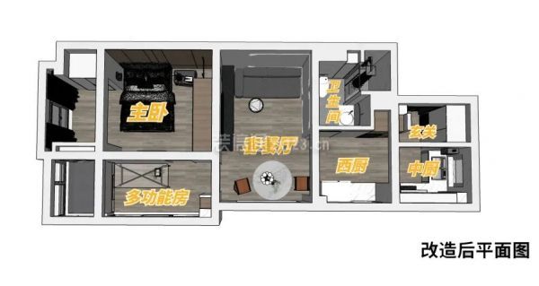 小戶型舊房平面圖