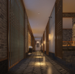 杭州470平米茶馆室内走廊装修设计效果图