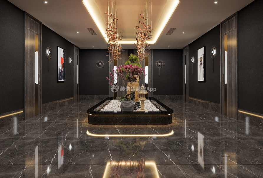 杭州1000平米娱乐会所走廊装饰设计案例