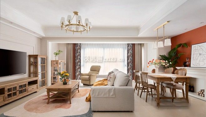美式客厅装修设计 美式客厅装修风格 美式客厅沙发效果图