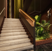 杭州高级足浴店室内楼梯间设计装修效果图