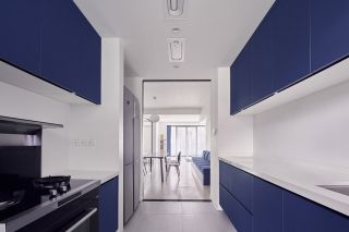 120平米现代厨房橱柜装修设计效果图