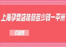 上海孕嬰店裝修多少錢一平米(價格表)
