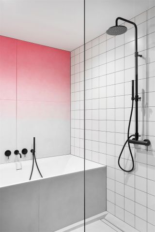 现代极简卫生间淋浴房装修设计效果图