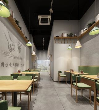 杭州早餐店室内装饰设计效果图