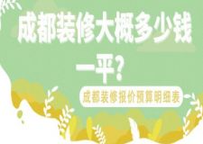 成都裝修大概多少錢一平？成都裝修報價預算明細