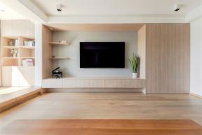 客厅电视墙装修设计 日式客厅装修风格效果图