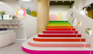 杭州180平米母婴店楼梯创意设计效果图
