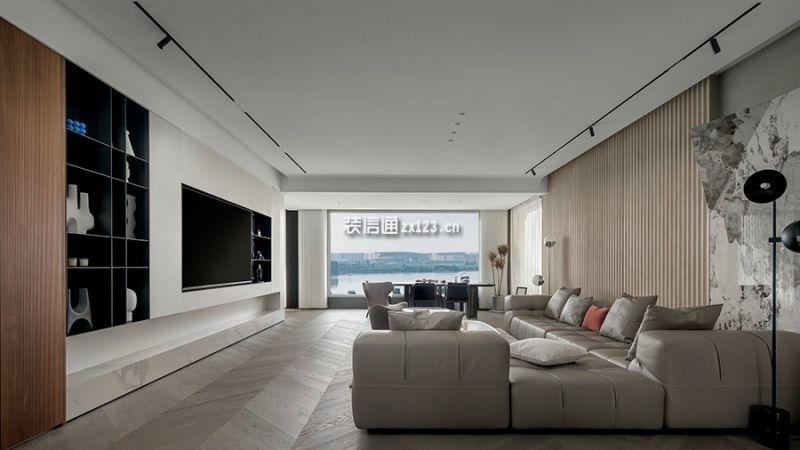 隆源国际城148平现代风格四居室装修案例
