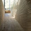 杭州艺术馆室外走廊设计装修效果图