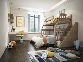 儿童房高低床装修设计效果图