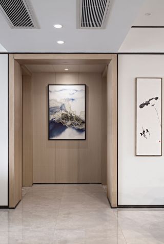 2023现代新中式走廊玄关装修设计效果图