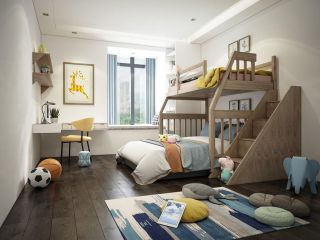 儿童房高低床装修设计效果图