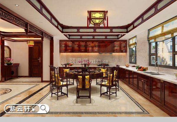 中式别墅餐厅装修图