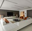 160平米住宅现代简约客厅装修设计效果图