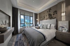 新中式卧室风格装修效果图 新中式卧室床头墙装修效果图