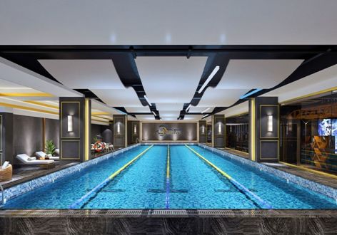 杭州游泳健身馆1500平装修设计案例