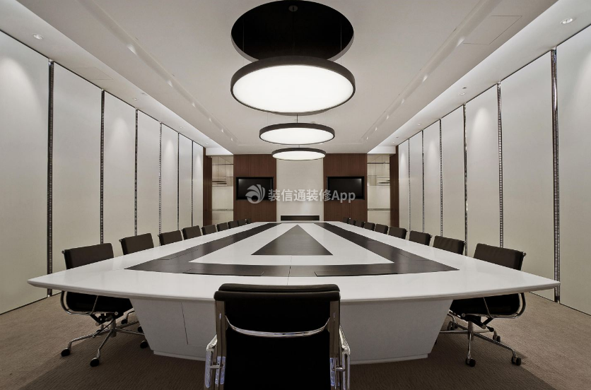 天津市办公室室内会议室吊顶装修效果图