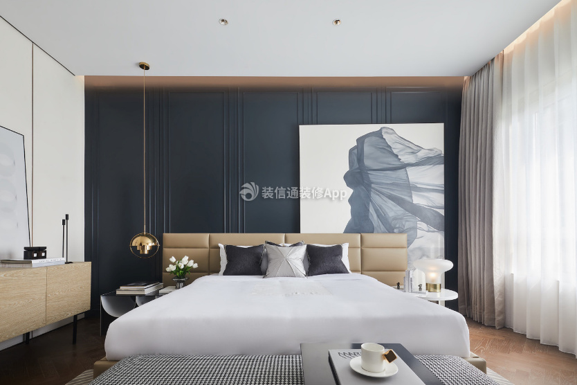 2023现代卧室床头背景墙装修设计效果图