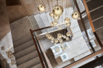 独栋现代别墅室内楼梯吊灯装修设计效果图