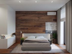卧室木板装修效果图 卧室背景墙设计效果图片