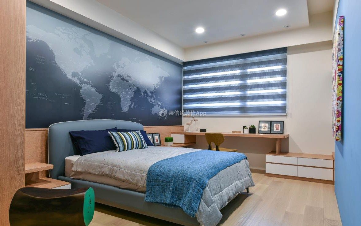 90平米住宅现代卧室装修设计效果图