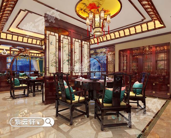 中式风格别墅餐厅装修图