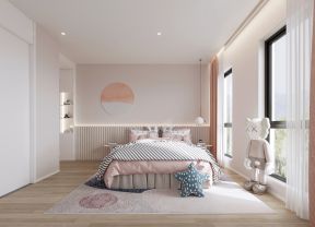 粉色卧室窗帘 粉色卧室装修风格图片