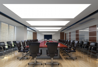 武汉办公室大型会议室装修设计效果图