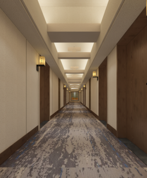 合肥商务酒店室内走廊装修效果图