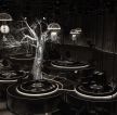 广州暗黑风格餐饮店室内装饰设计效果图