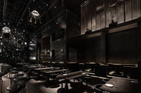 广州暗黑风格音乐餐厅室内装修效果图