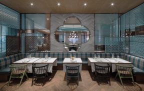 长沙中餐厅卡座背景墙装修设计效果图