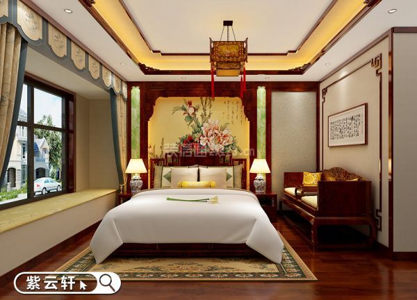 中式风格别墅卧室装修图