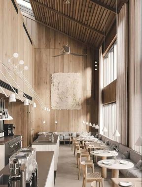广州日式咖啡馆大厅装修设计效果图