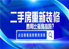 二手房重新裝修費用比新房高嗎(附裝修費用清單)