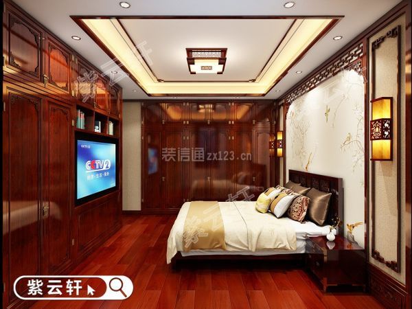 中式别墅卧室装修设计图