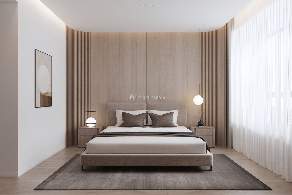 现代简约日式卧室装修效果图
