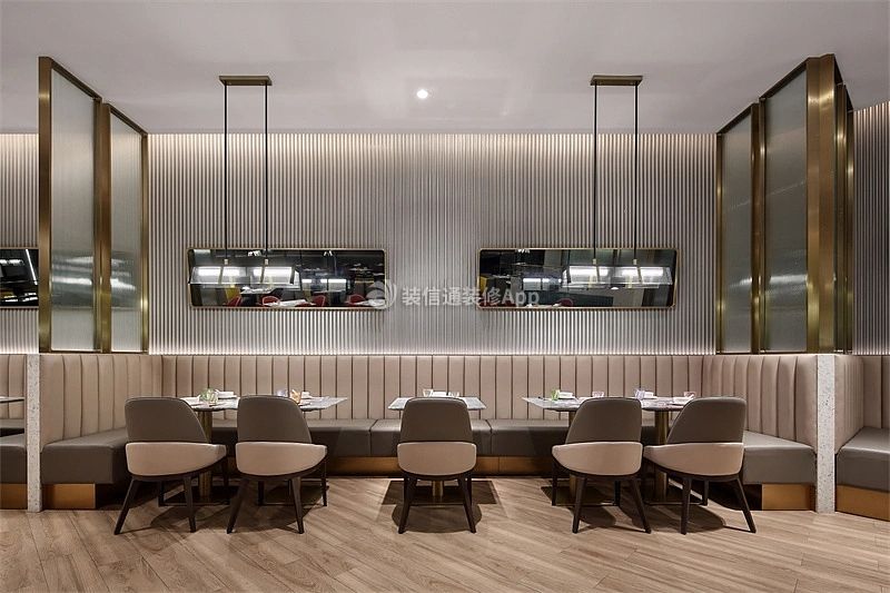 广州特色小众餐厅座位背景墙装修效果图