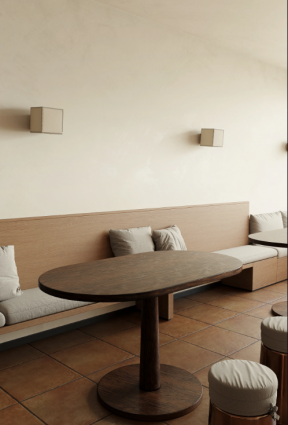 广州小型餐厅室内桌椅设计效果图