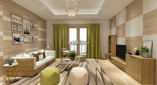 创誉·华宸府75㎡现代风格两居室装修案例