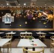 北京餐厅创意背景墙装修效果图