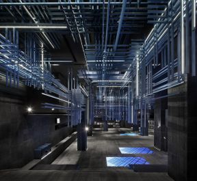 北京电影院走廊科技风格装修效果图