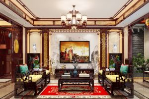 中式别墅室内装修案例